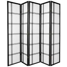 5 Panel Cross Room Divider Screen